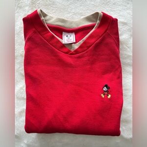 Vintage Disney Wear Mickey Mouse sweater red crewneck - made USA- embroidered
